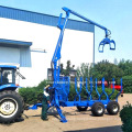 Norway Hot Selling Forestry Machinery 1-12 Tons Log Loading Trailer with Hydraulic Rotating Crane Grab Grapple